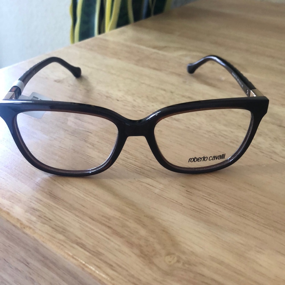 Roberto Cavalli dark brown eyeglasses frames